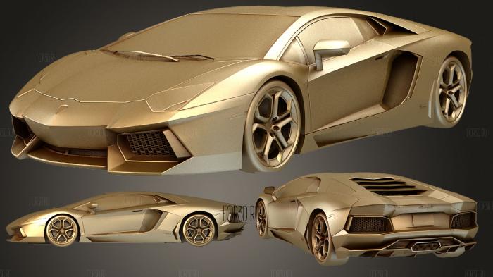Lamborghini LP720 stl model for CNC